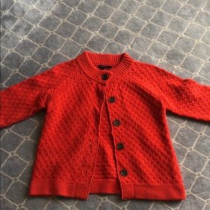 Orange Boden cardigan size 12